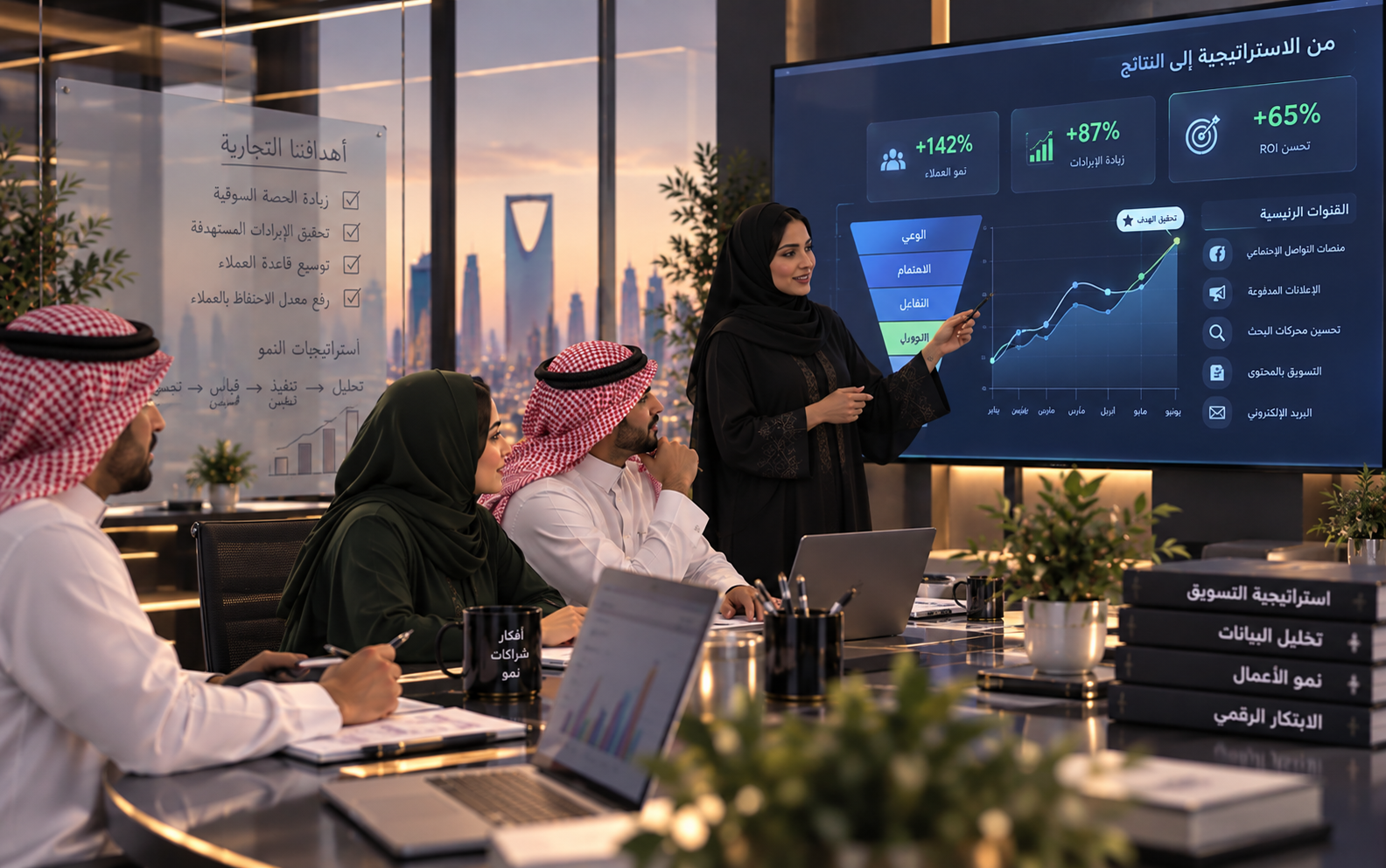 التسويق وتطوير النمو